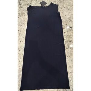 Norma Kamali Drop Shoulder Dress Size S Midnight Blue NWT